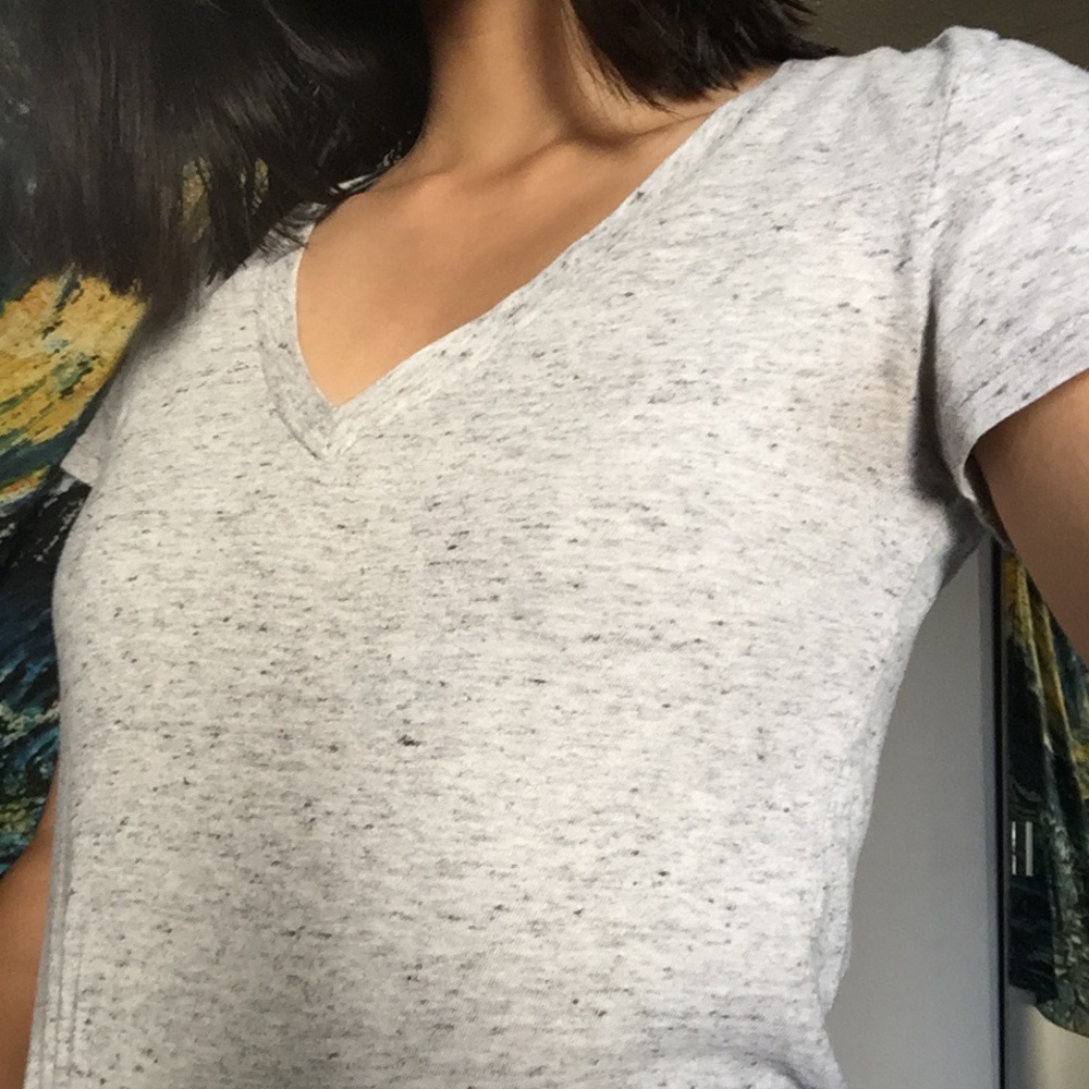 Gray V-Neck T-Shirt